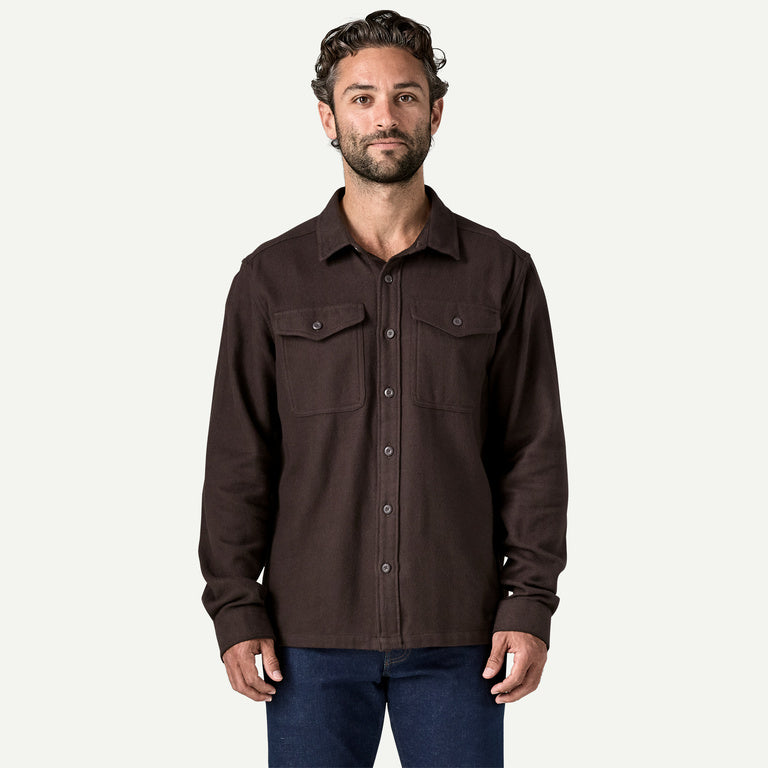 Patagonia Fjord Flannel Shirt Men Mirror Weave Den Brown