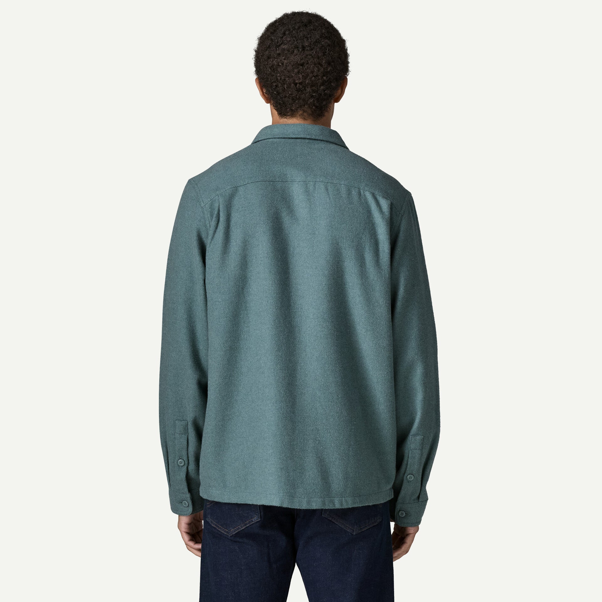 Patagonia Fjord Flannel Shirt Men Whole Weave Blue Sage