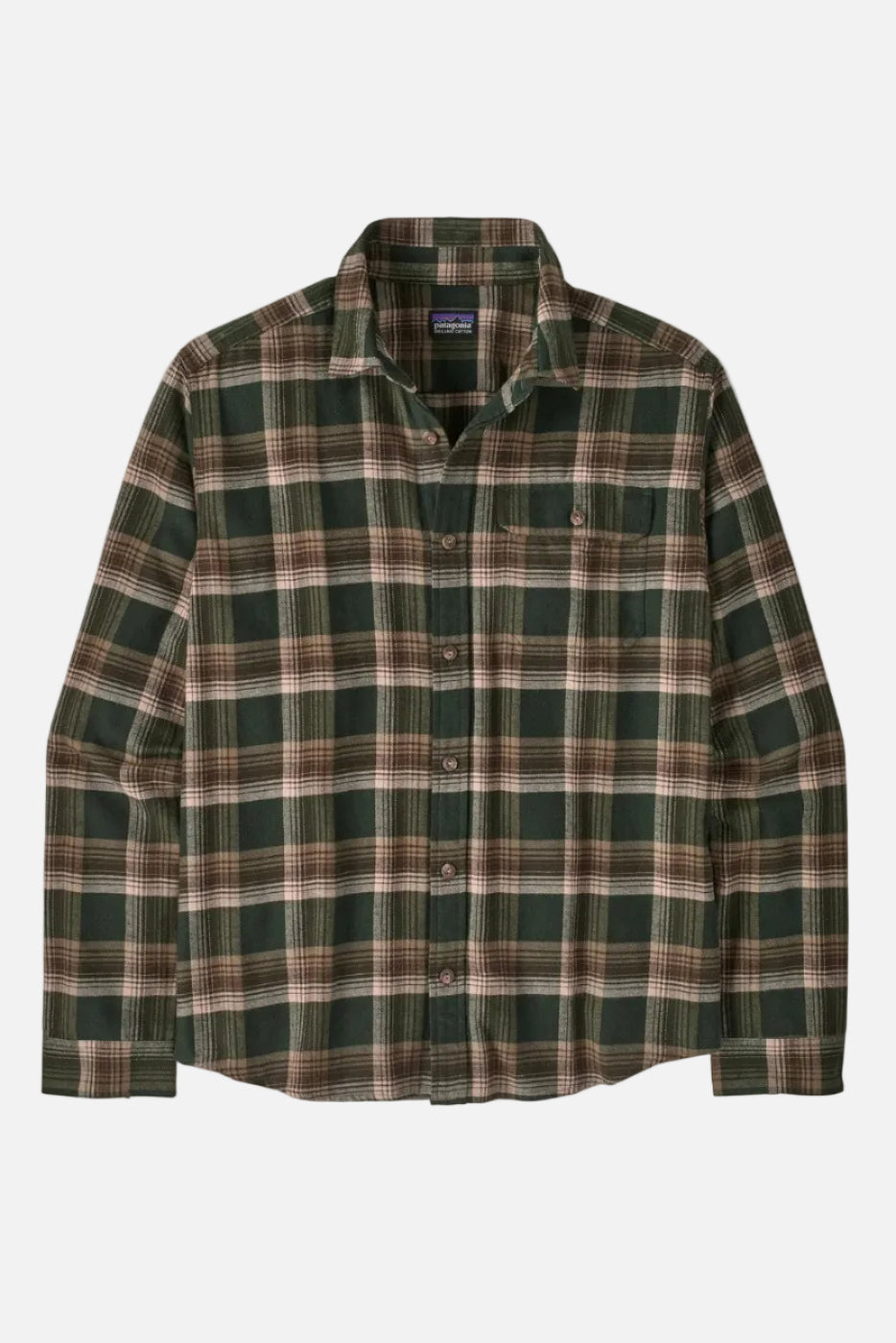 Patagonia M's L/S LW Fjord Flannel Shirt Men Cozy Cabin: Treeline Green