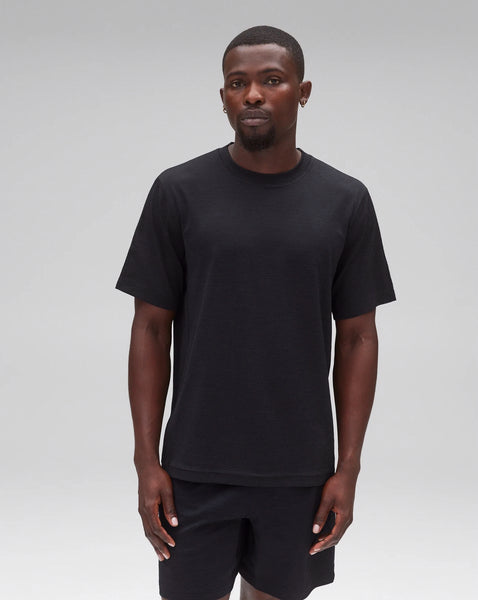 Reigning Champ Solotex Mesh Tiebreak T-Shirt Men Heather Black