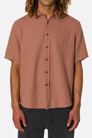 Katin Alan Solid Shirt Men Dark Clay