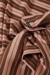 Brixton Nova Stripe S/S Tee Mens Pinecone Brown/Silver Pink Worn Wash