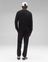 Reigning Champ Midweight Terry Slim Crewneck Men Black