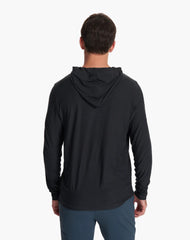 Vuori Strato Tech Hoodie Tee Men Black Heather