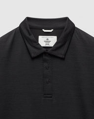 Reigning Champ Solotex Mesh Tiebreak Polo Men Heather Black