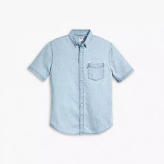 Levi's Short Sleeve Classic 1 Pocket Shirt Men Franklin Stone Wash