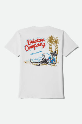 Brixton Stay Awhile S/S Mens White