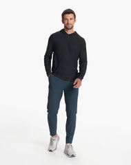 Vuori Strato Tech Hoodie Tee Men Black Heather