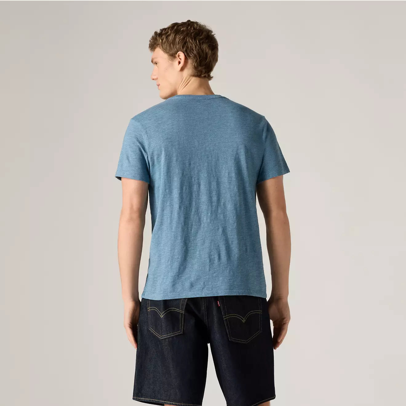 Levi's SS Classic Pocket Tee Men Indigo Wash Heather Slub