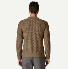 Patagonia Recycled Wool-Blend Cable Knit Sweater Men Marlow Brown