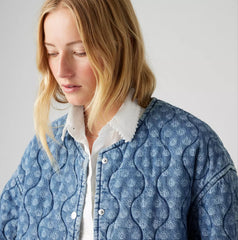 Levi's Rumer Quilted Liner Jacket Women Faye Geo Denim