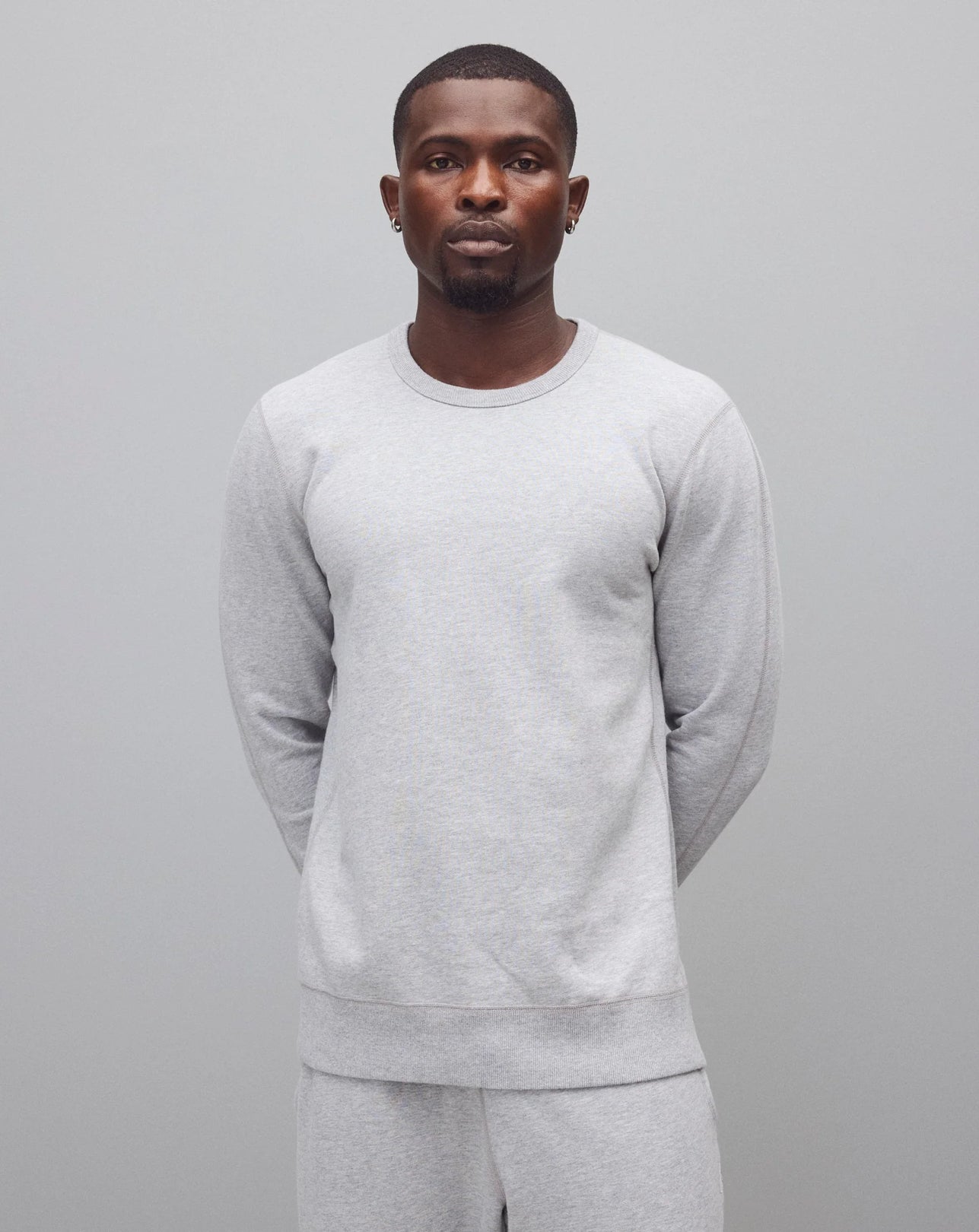 Reigning Champ Midweight Terry Slim Crewneck Men Heather Grey
