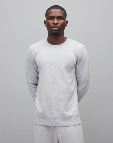 Reigning Champ Midweight Terry Slim Crewneck Men Heather Grey