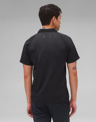 Reigning Champ Solotex Mesh Tiebreak Polo Men Heather Black