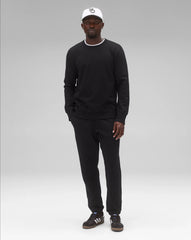 Reigning Champ Midweight Terry Slim Crewneck Men Black