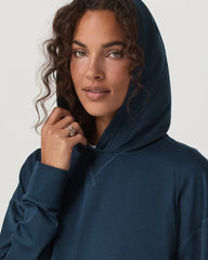 Vuori Halo Modern Pullover Hoodie Women Blue Coast Heather
