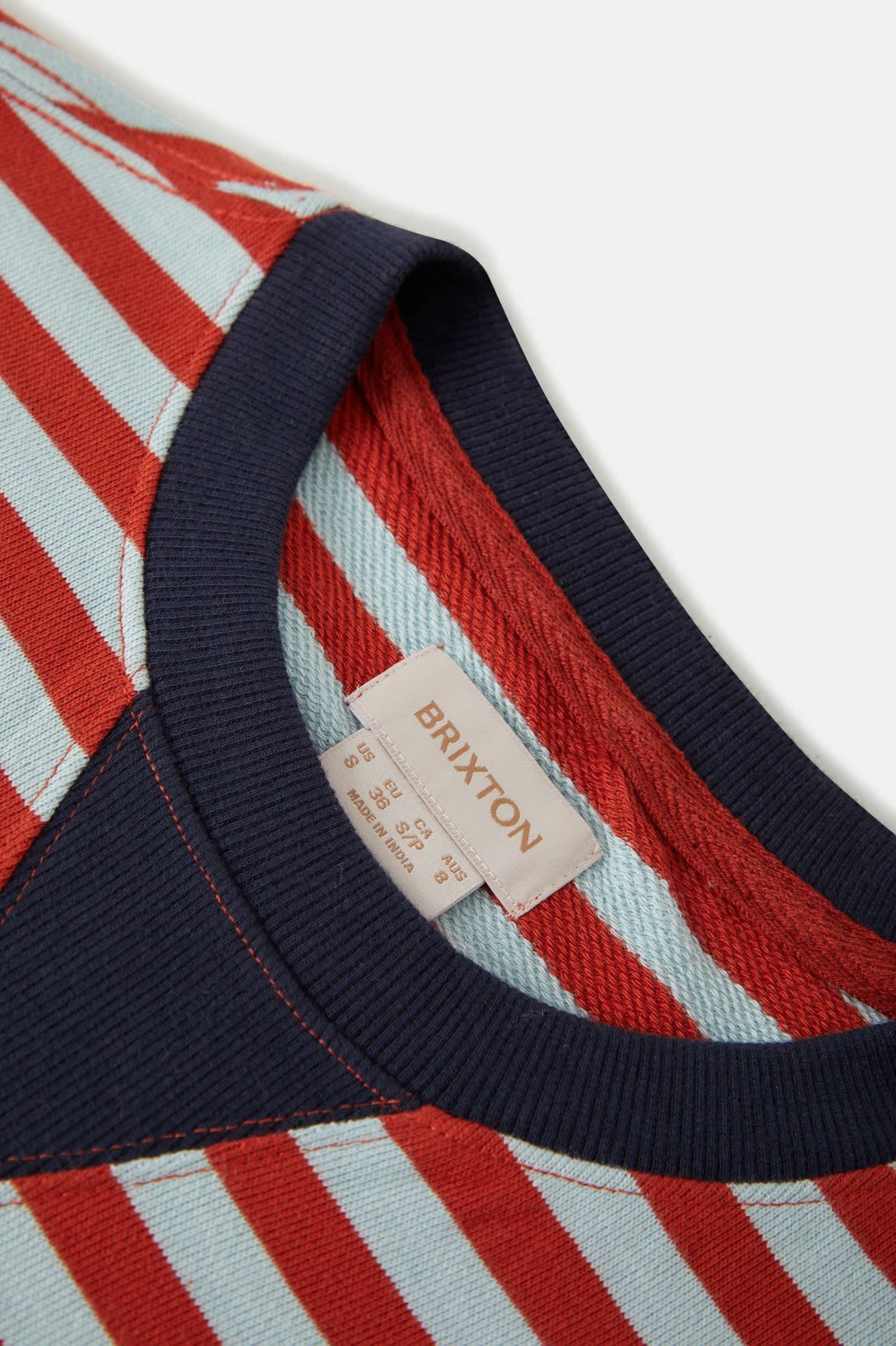 Brixton Retro Long Sleeve Crew Women Sea Grass/Rust