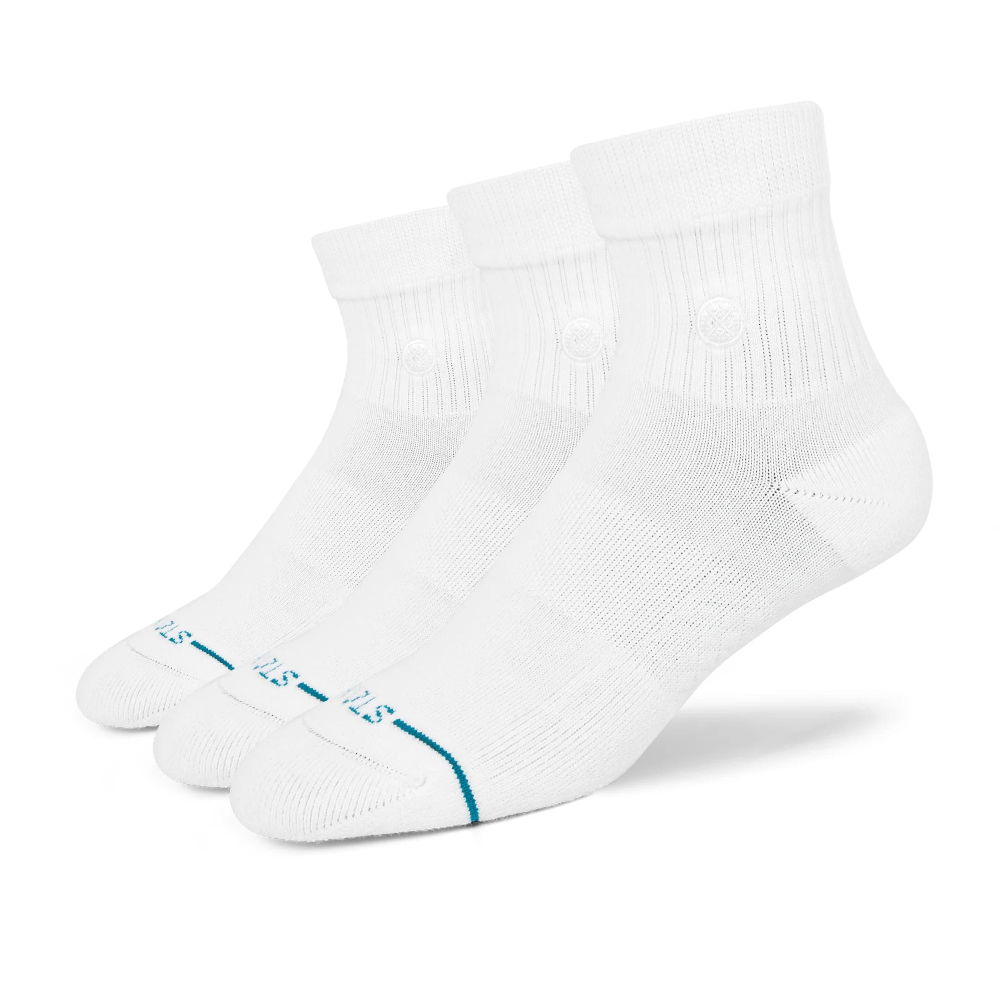 Stance Icon Quarter Sock 3 Pack Men White/White