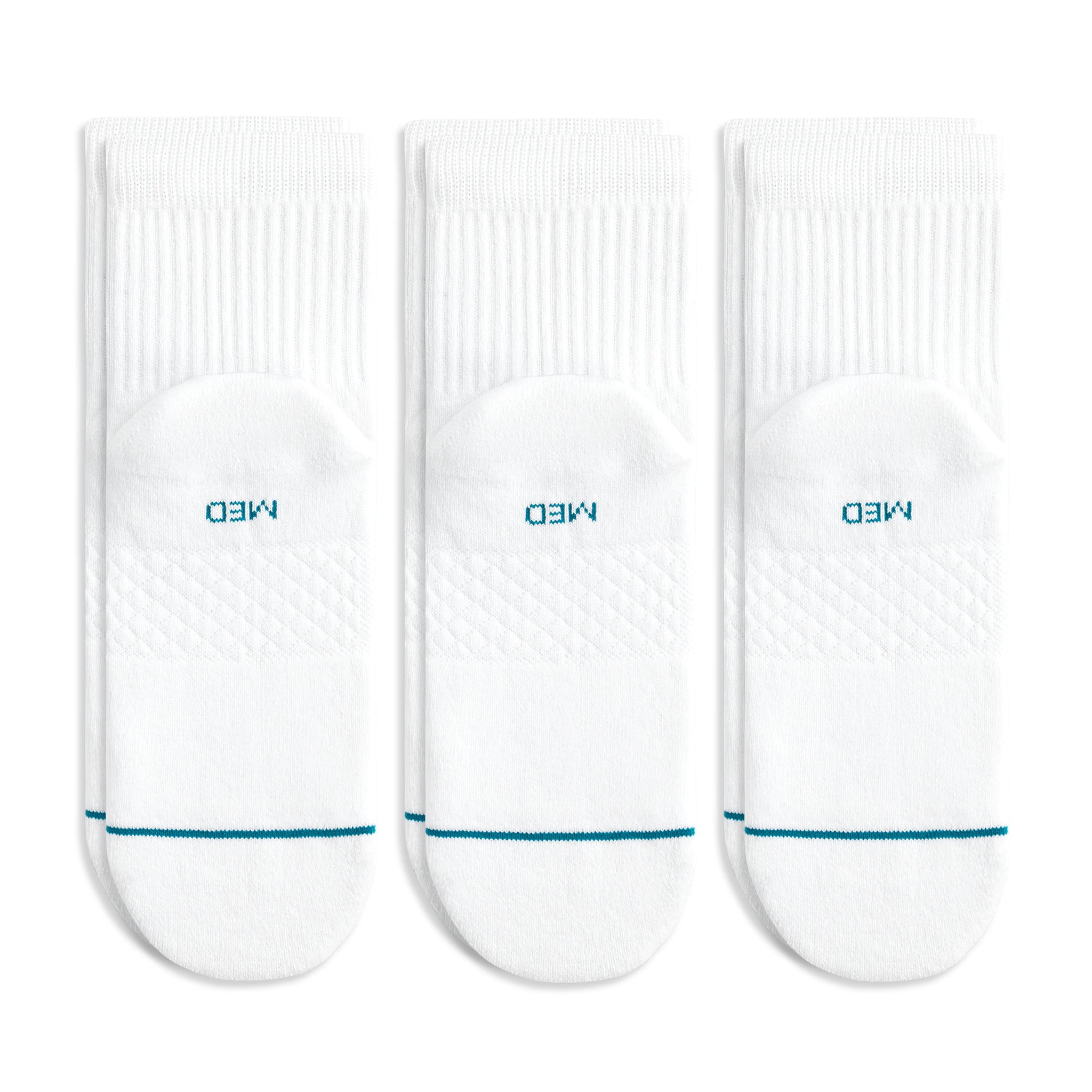 Stance Icon Quarter Sock 3 Pack Men White/White