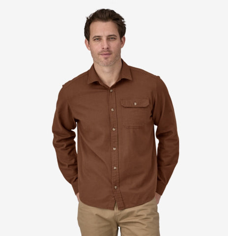 Patagonia Fjord Cotton in Conversion Flannel Lightweight Shirt L/S Men Moose Brown