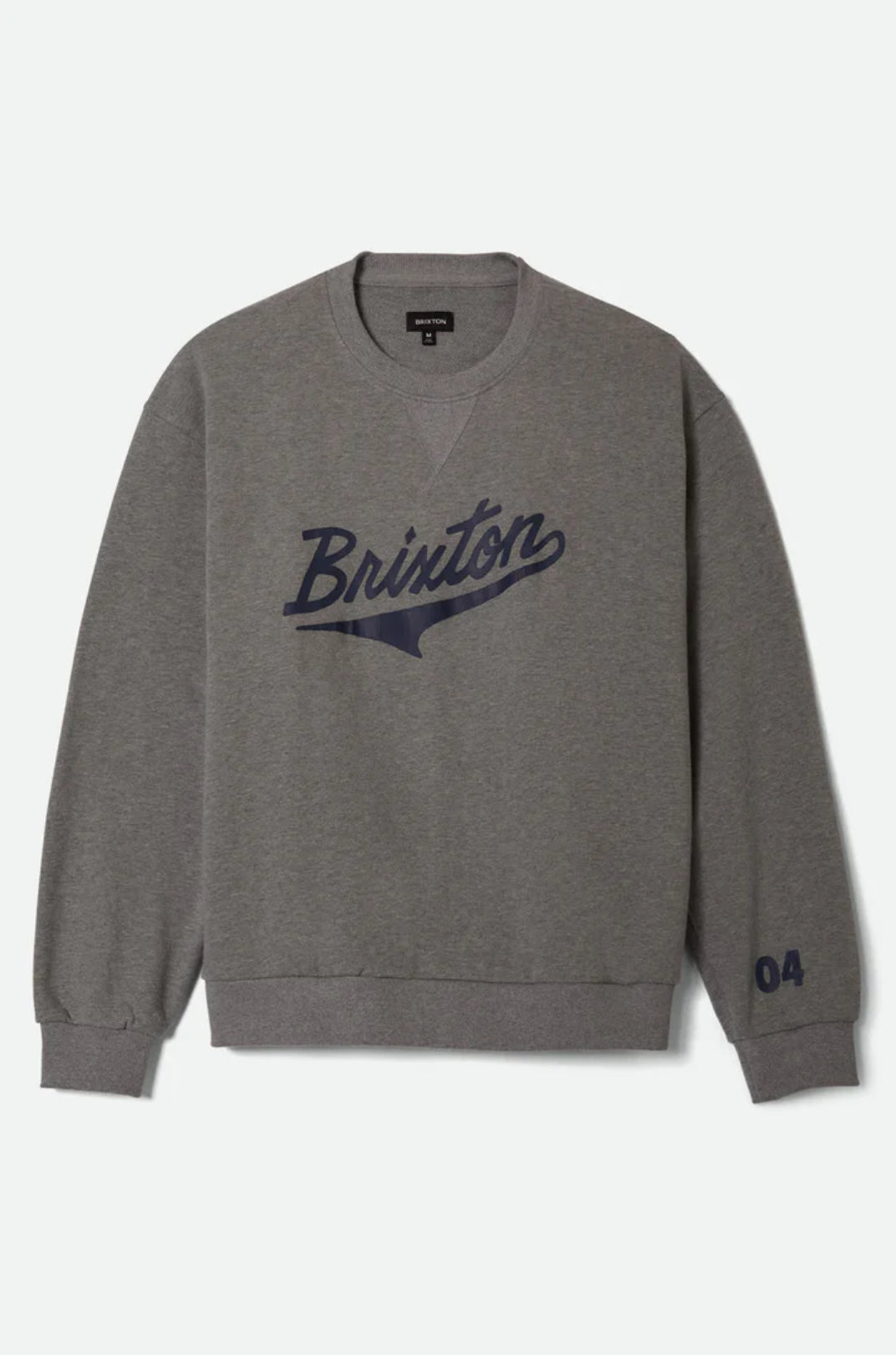 Brixton The League Broken In Crewneck Men Heather Grey