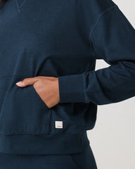 Vuori Halo Modern Pullover Hoodie Women Blue Coast Heather