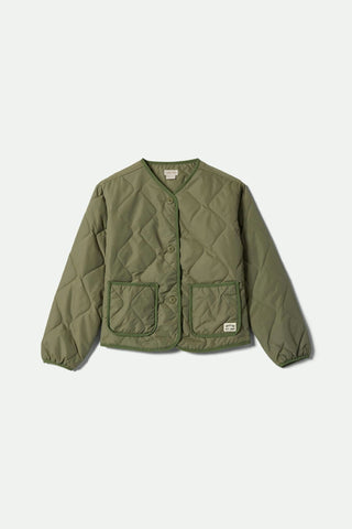 Brixton Delilah Quilted Jacket Women Olive Surplus