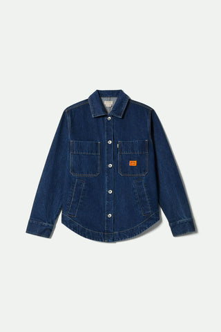 Brixton Durham Shirt Jacket Women Rinse Denim