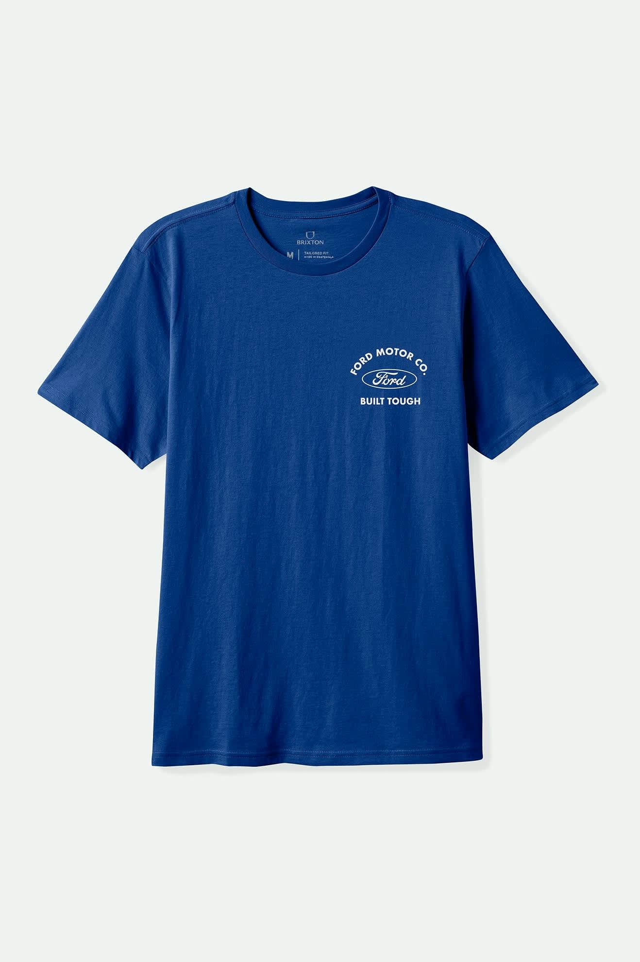 Brixton Ford Built Tough SS Standard Tee Men Ford Blue