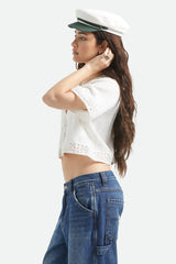 Brixton Seaside Eyelet Top Women Off White Eyelet