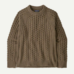Patagonia Recycled Wool-Blend Cable Knit Sweater Men Marlow Brown