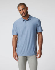 Vuori Strato Tech Polo Men Chambray Heather