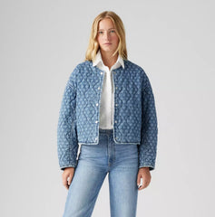 Levi's Rumer Quilted Liner Jacket Women Faye Geo Denim