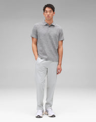 Reigning Champ Solotex Mesh Tiebreak Polo Men Heather Grey