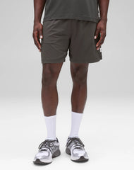 Reigning Champ 4-Way Stretch Nylon 7" Training Short Men Carbon