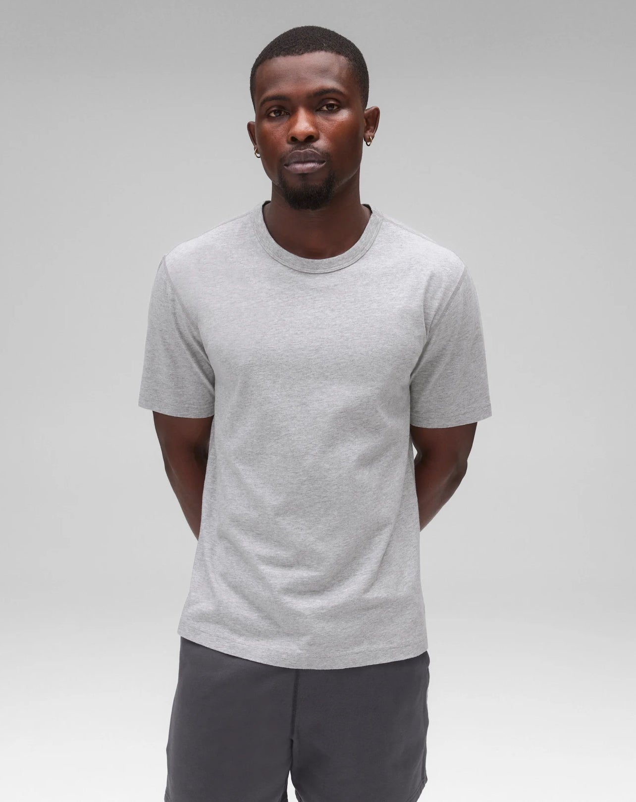 Reigning Champ Lightweight Jersey Standard T-Shirt Men Heather Grey