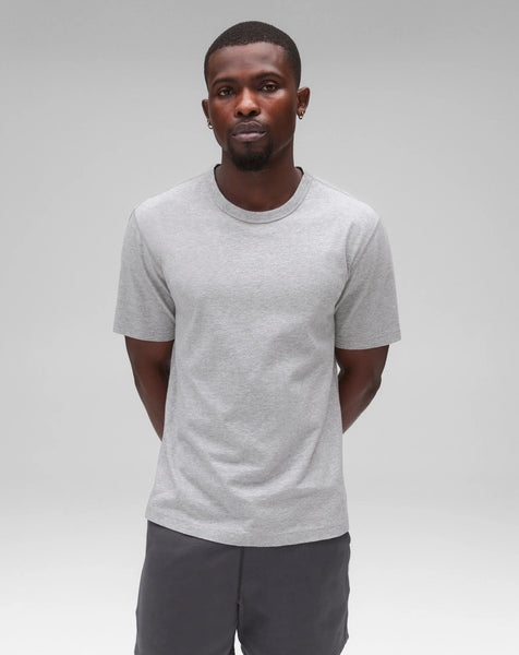 Reigning Champ Lightweight Jersey Standard T-Shirt Men Heather Grey