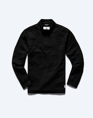 Reigning Champ Solotex Mesh Tiebreak Quarter Zip Men Heather Black