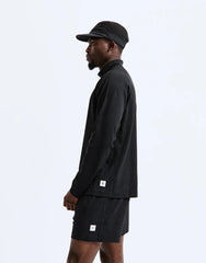 Reigning Champ Solotex Mesh Tiebreak Quarter Zip Men Heather Black