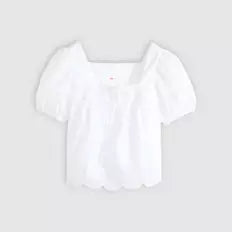 Levi's Darling SS Cutwork Blouse Women Bright White
