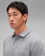 Reigning Champ Solotex Mesh Tiebreak Polo Men Heather Grey