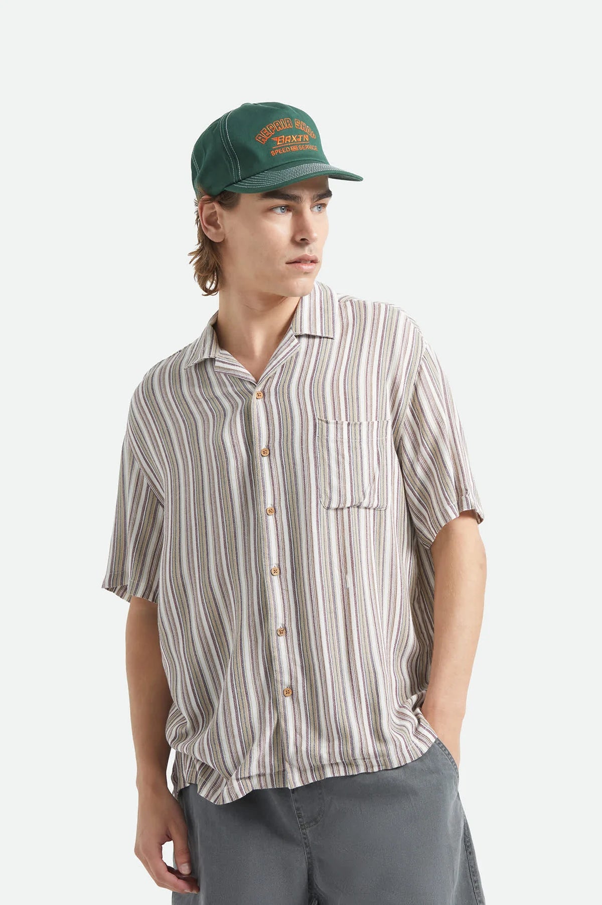 Brixton Bunker Twisted Stripe Men Robust Red