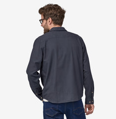 Patagonia Fjord Cotton in Conversion Flannel Lightweight Shirt L/S Men Smolder Blue