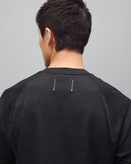 Reigning Champ Solotex Mesh Tiebreak Standard T-Shirt Men Heather Black