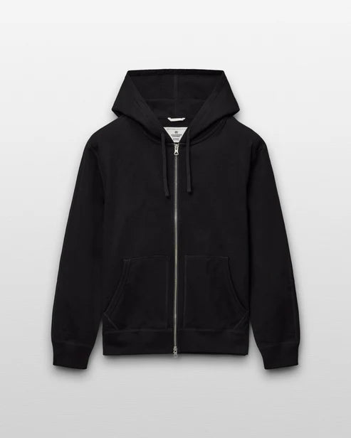 Reigning Champ Midweight Terry Standard Zip Hoodie Men Black