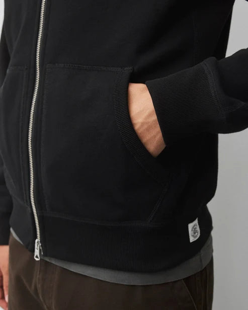 Reigning Champ Midweight Terry Standard Zip Hoodie Men Black