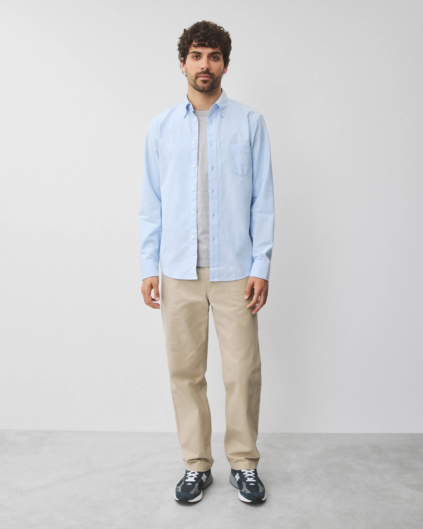 Reigning Champ Cotton Oxford Windsor Standard Shirt Light Blue