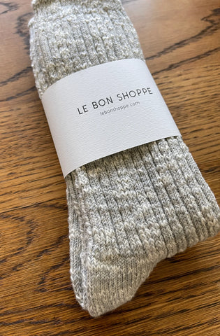 Le Bon Shoppe Cottage Socks Women Heather Grey