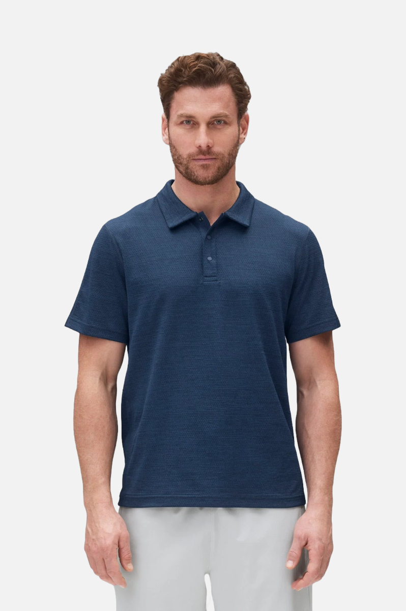 Reigning Champ Solotex Mesh Tiebreak Polo Men Maritime