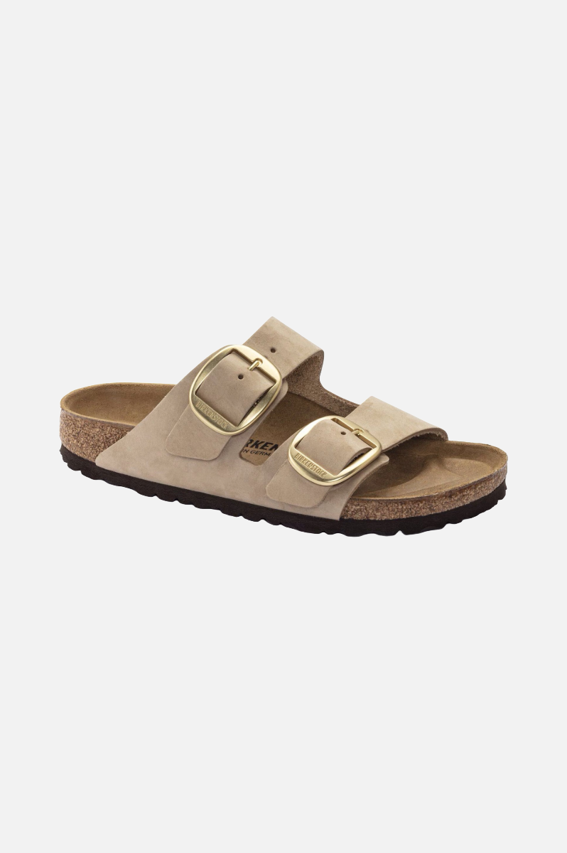 Birkenstock Arizona Big Buckle Nubuck Narrow Fit Women Sandcastle